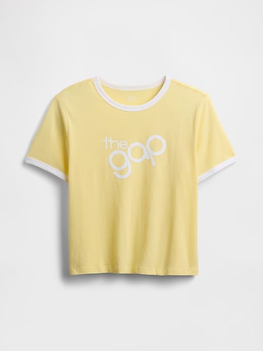 Gap Shrunken Ringer Graphic T-Shirt - Pale Banana