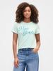 Gap Favorite Graphic T-Shirt - Crystal Mint Green