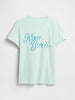 Gap Favorite Graphic T-Shirt - Crystal Mint Green