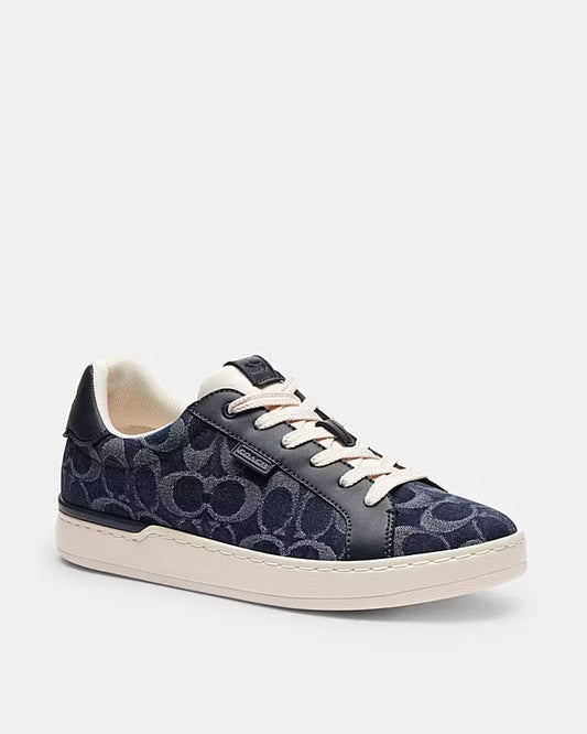 Coach Lowline Low Top Sneaker in Signature Denim Womens