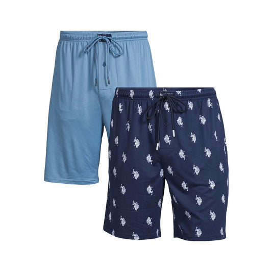 U.S. Polo Assn. Men's USPA 2-Pack Pajama Shorts in Blue