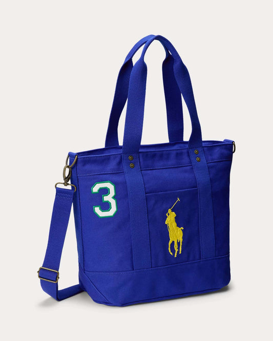 Polo Ralph Lauren Big Pony Cotton Canvas Large Tote in New Sapphire