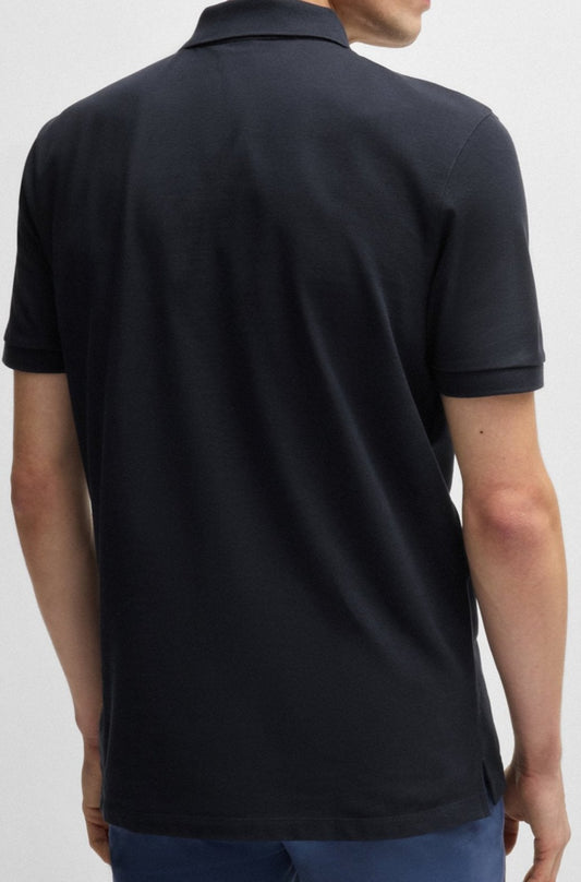 Hugo Boss Pallas Regular-Fit Polo Shirt in Cotton Dark Blue