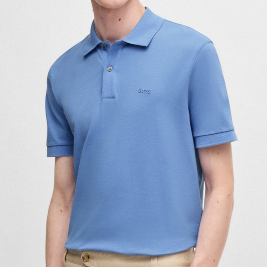 Hugo Boss Pallas Regular-Fit Polo Shirt in Blue