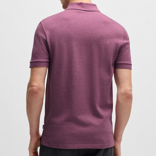 Hugo Boss Pallas Regular-Fit Polo Shirt in Cotton Dark Purple