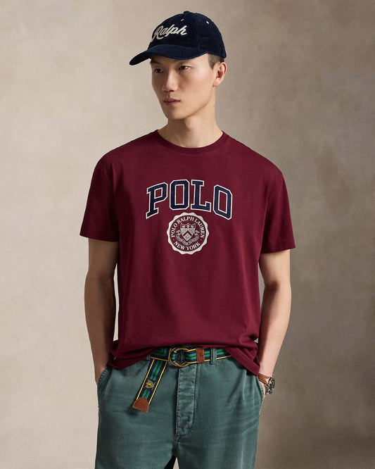 Polo Ralph Lauren Men’s Classic Fit Logo Jersey T-Shirt in Classic Wine