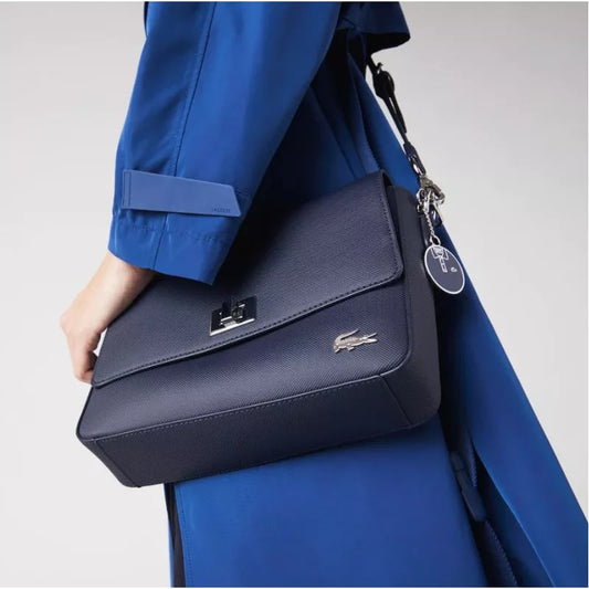 Lacoste Daily Classic Shoulder Bag With Marine Clasp
