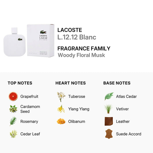 Lacoste Men's L.12.12 Blanc Eau de Toilette 175ml