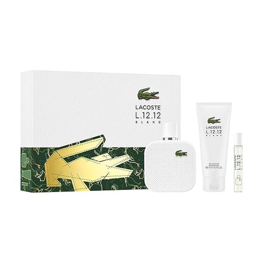 Lacoste Men's L.12.12 Blanc 3-Piece Gift Set