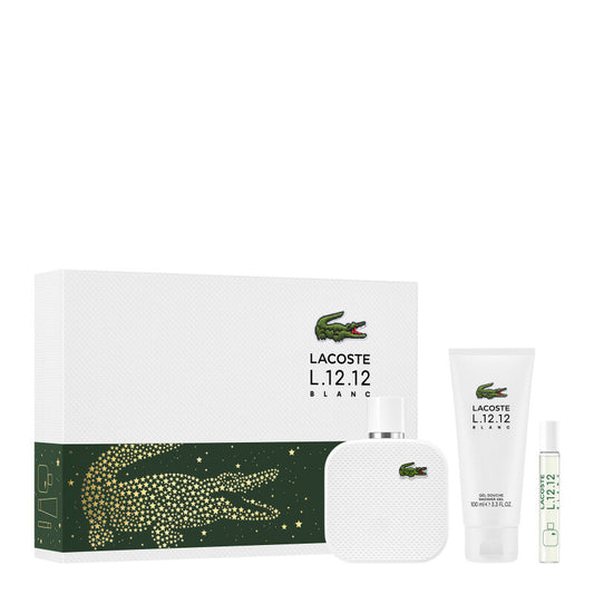 Lacoste Men's L.12.12 Blanc 3-Piece Fragrance Gift Set