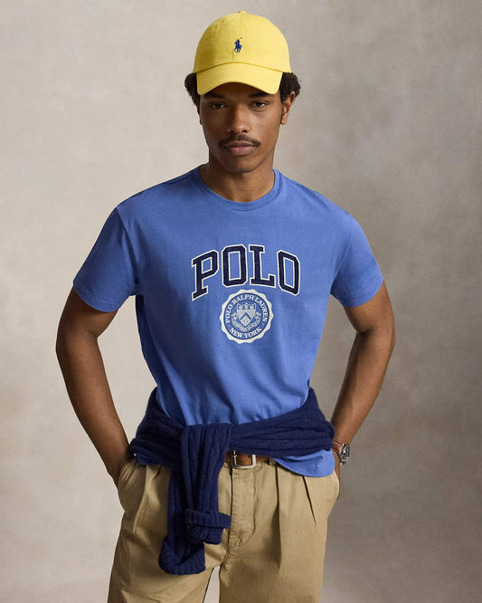 Polo Ralph Lauren Men’s Classic Fit Logo Jersey T-Shirt in Bastille Blue