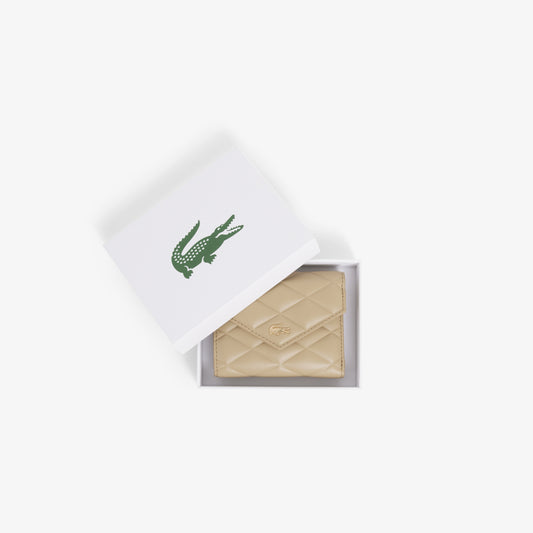 Lacoste Crocodelle Leather Billfold in Viennois (Color Code C87)