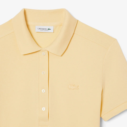 Lacoste Women's L.12.D Slim Fit Stretch Mini Piqué Polo Shirt (Sesame • 361)