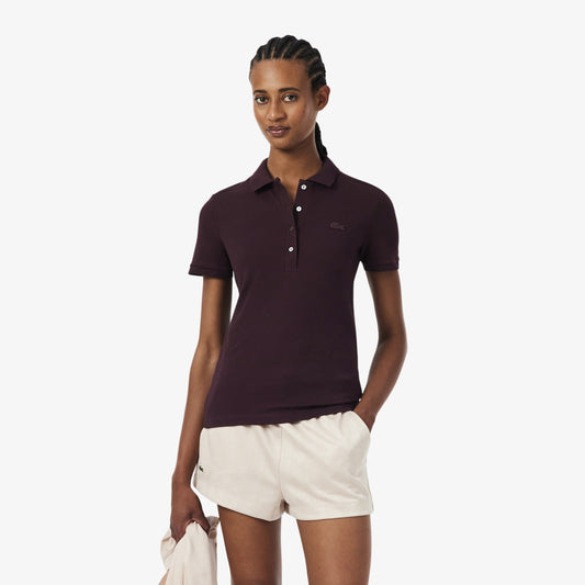 Lacoste Women's L.12.D Slim Fit Stretch Mini Piqué Polo Shirt in Oxalis • 3KE