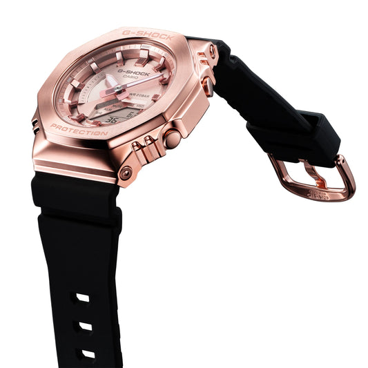 Casio G-Shock Quartz Analog-Digital Rose Gold Dial Ladies Watch (GM-S2100PG-1A4)