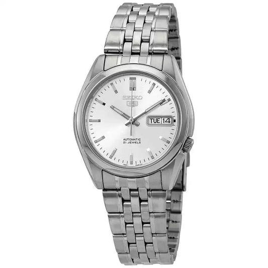 Seiko Series 5 Automatic Silver Dial Men's Watch 37mm (SNK355)