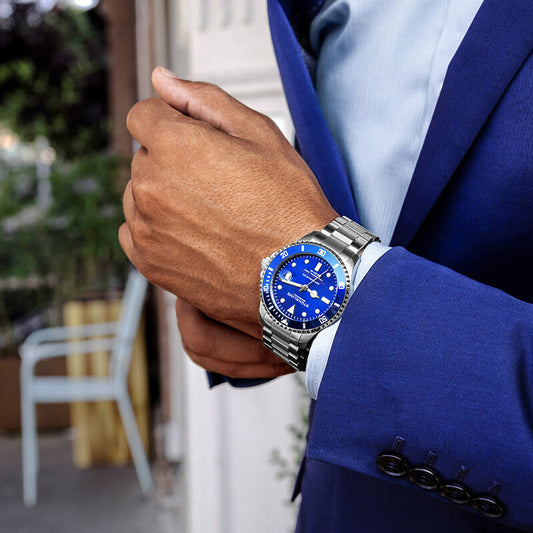 Stuhrling Original Aquadiver Automatic Blue Dial Men's Watch
