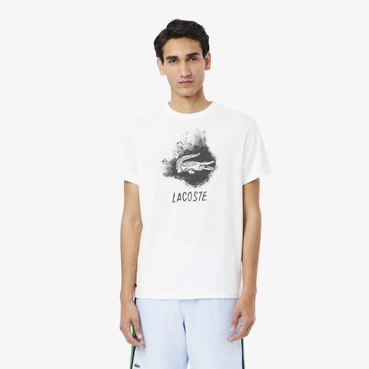 Lacoste Ultra Dry Graphic Sport T-shirt - White