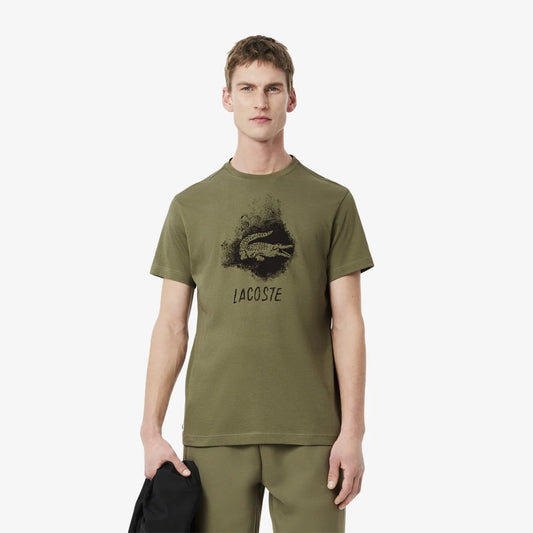 Lacoste Ultra Dry Graphic Sport T-shirt - Khaki
