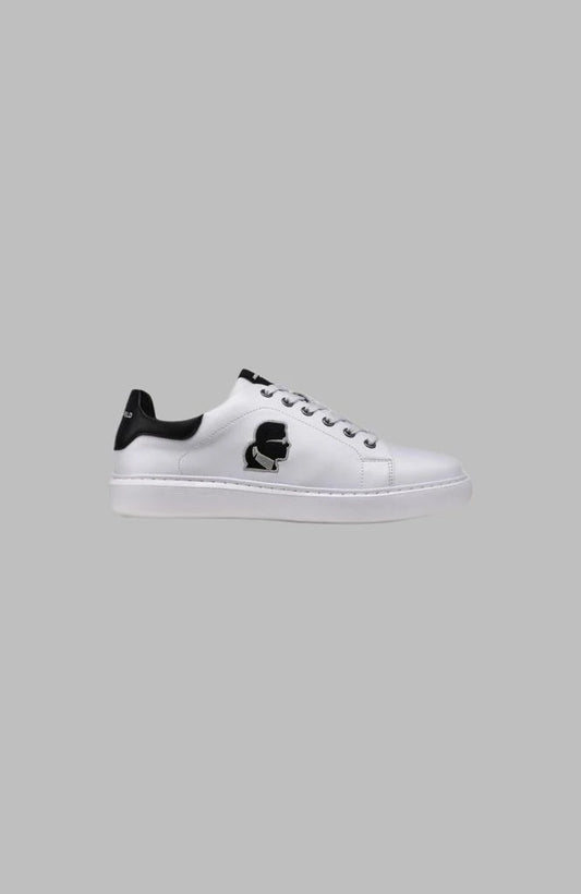 Karl Lagerfeld Paris Karl Head Profile Lace Up Sneaker | White