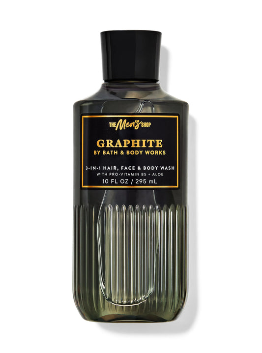 Bath & Body Works Men's Graphite 3-in-1 Hair, Face & Body Wash