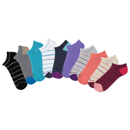 K Bell Women's No Show Sock, 10 pair
