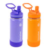 ThermoFlask 16oz Stainless Steel Water Bottle (2-Pack, Orange)