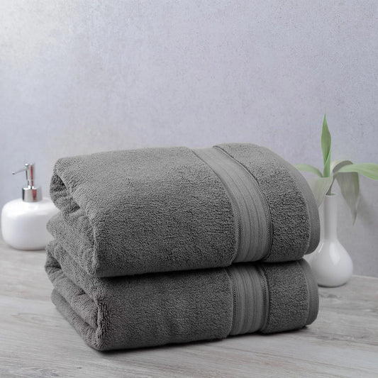 Purely Indulgent 100% Egyptian Cotton Towel Set - Dark Gray