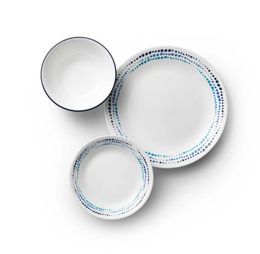 Corelle® Ocean Blues 18‑Piece Dinnerware Set (Service for 6)