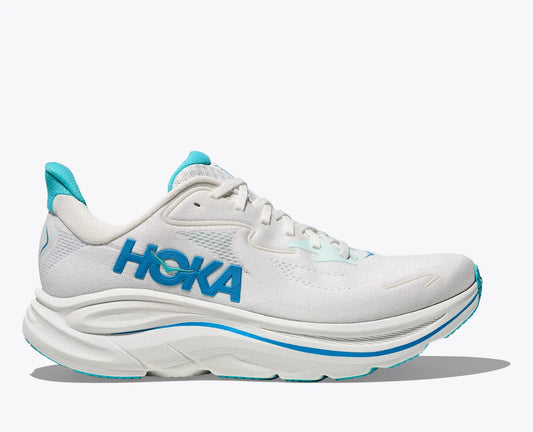 HOKA Clifton 10 in White / Skyward Blue
