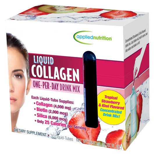 Applied Nutrition Liquid Collagen Tropical Strawberry & Kiwi 10mL each, 30 ct.