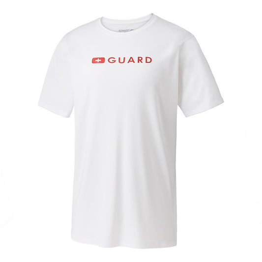 Speedo Men's Guard New Easy Short Sleeve Rashguard White