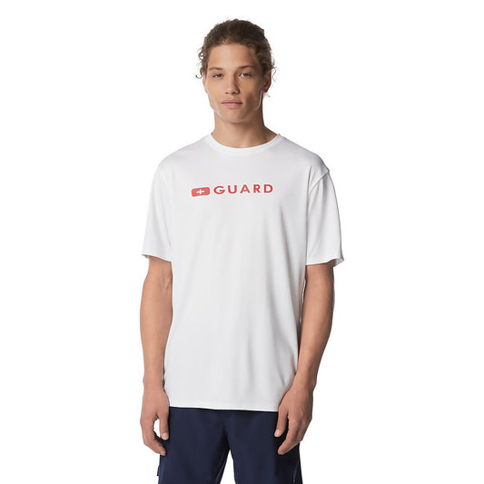 Speedo Men's Guard New Easy Short Sleeve Rashguard White