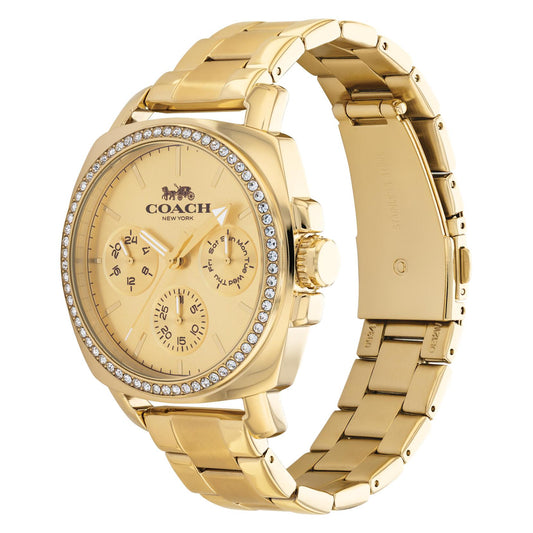 Coach Boyfriend Women’s Watch (42mm Gold-Toned Metallic with Index)