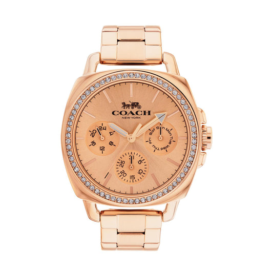 Coach Boyfriend Women’s Watch (42mm Rose Gold with Index)