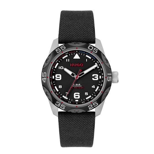 HUGO BOSS #Trek Men's Watch (42mm, Black Dial with Arabic Index)