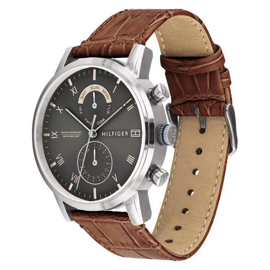 Tommy Hilfiger Men's Watch, 44mm in Grey with Roman Index