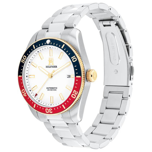 Tommy Hilfiger Men's Automatic Watch, 40mm in White with Index