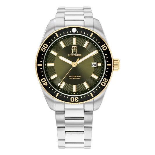 Tommy Hilfiger Men's Automatic Watch, 40mm in Green with Index