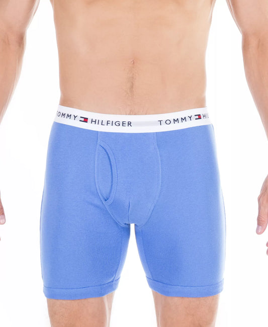 Tommy Hilfiger Men's 3-Pack Classic Cotton Boxer Briefs in Tangerine