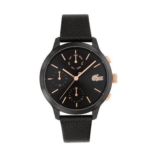 Lacoste L.12.12 Women's Watch (36mm, All Black, Model 2001212)