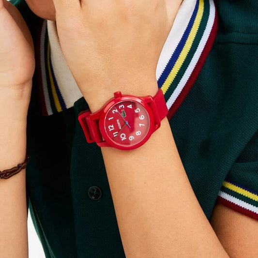 Lacoste 12.12 Kid’s Watch, 32mm in Red Arabic