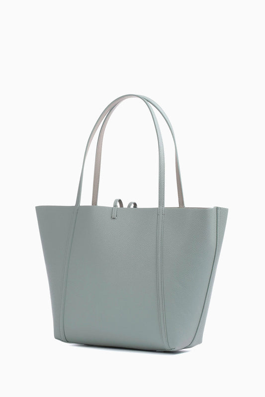 Armani Exchange Logo Reversible Tote Bag in Leather - Green