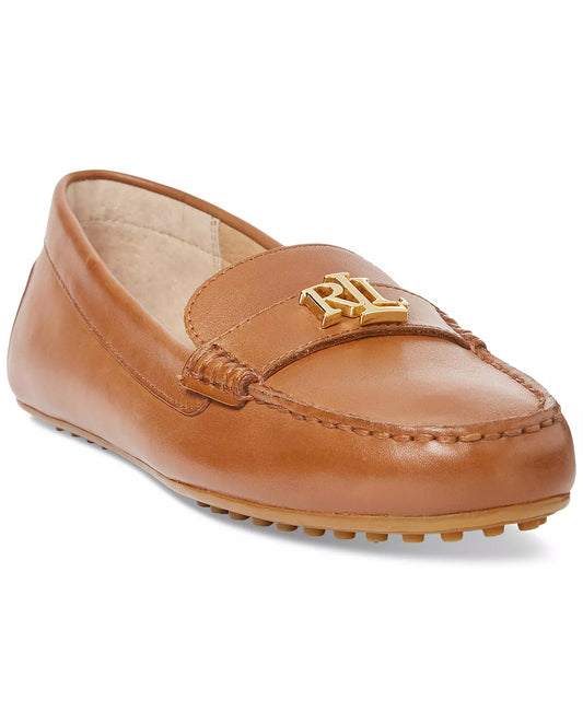 Lauren Ralph Lauren Barnsbury Nappa Round Toe Loafer in Polo Tan