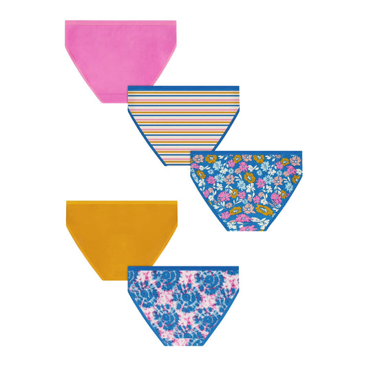 No Boundaries Stretch Ribbed Hipster Panties (5-Pack)