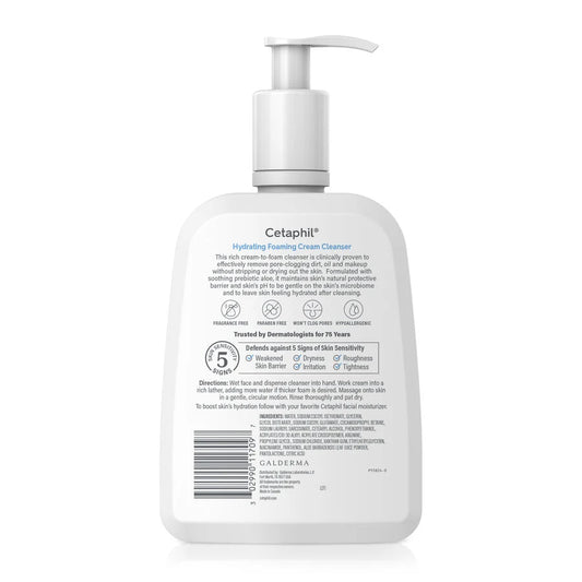 Cetaphil Hydrating Foaming Cream Cleanser (473mL)