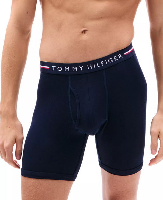 Tommy Hilfiger Men's 3-Pack All Day Comfort Boxer Briefs in Desert Sky/Grey Heather/Desert Sky