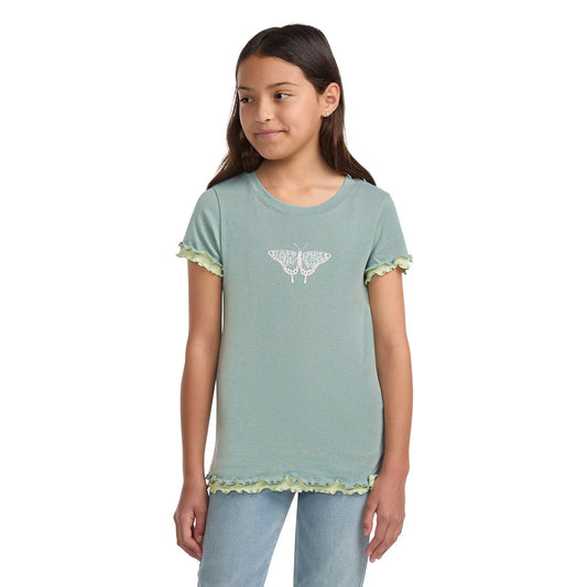 Levi's Girls Lettuce Trim Tee Shirt - Green