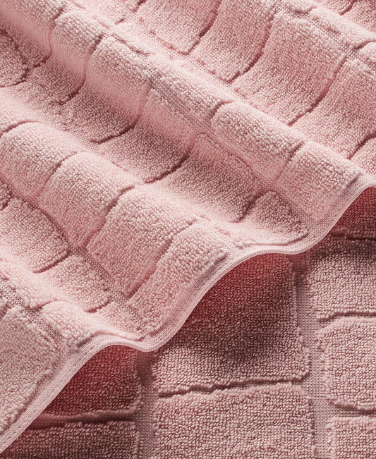 Lacoste Heritage Croc Scale Cotton Bath Towel (30" x 56", Light Pink)