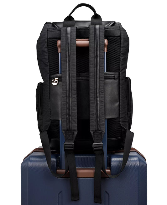 ELLE Eleganza 17" Monogram Backpack in Black